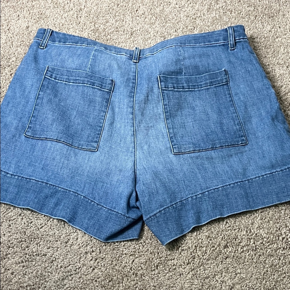 Frank & Eileen Waterford Walking Shorts Light Blue Denim Size 10 - Picture 4 of 7
